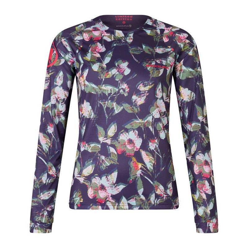 Women's Floral Limited Edition Long-Sleeve T-Shirt - Purple
