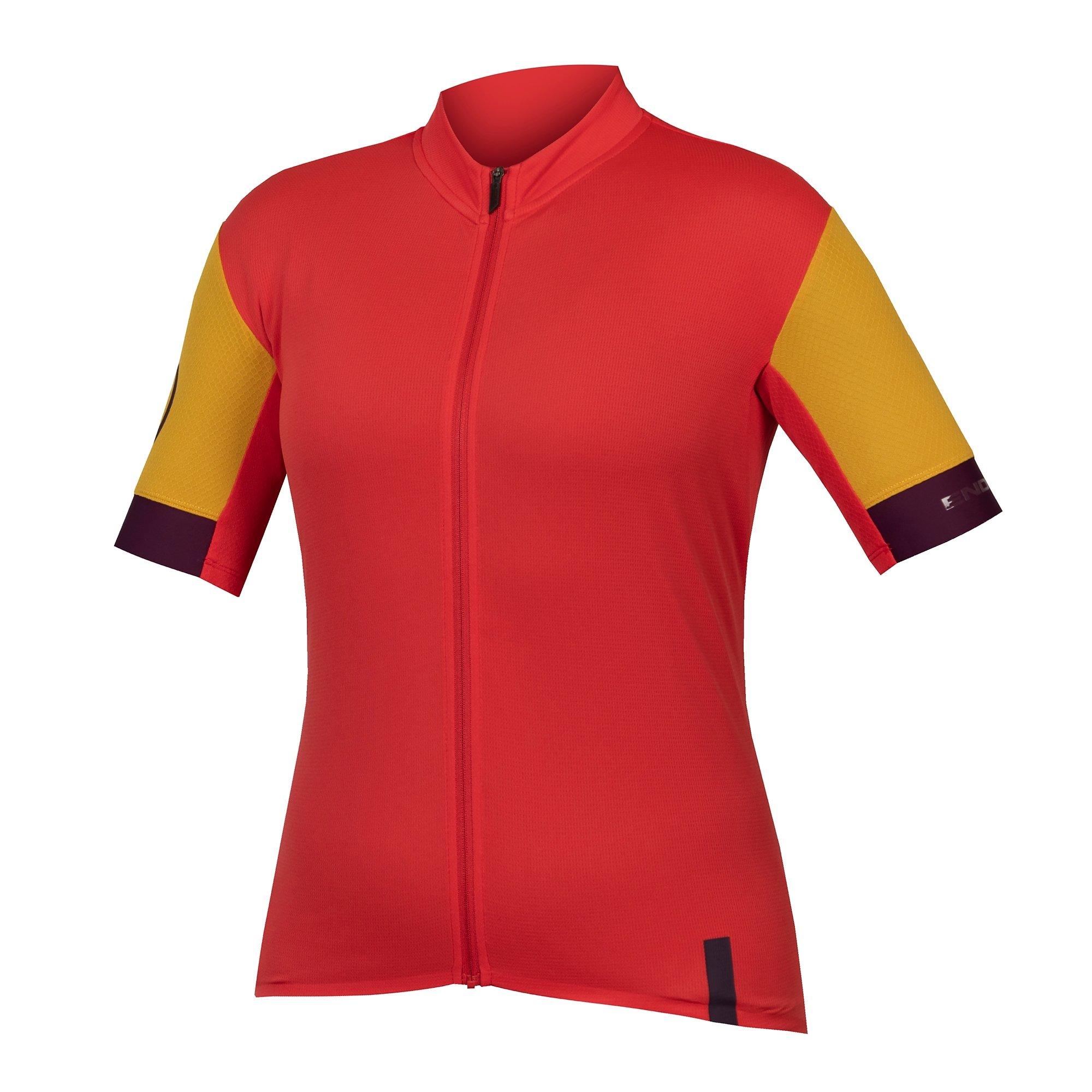 Endura Women's Red Fs260 Short-Sleeve Jersey - Jerseys Silicone Large