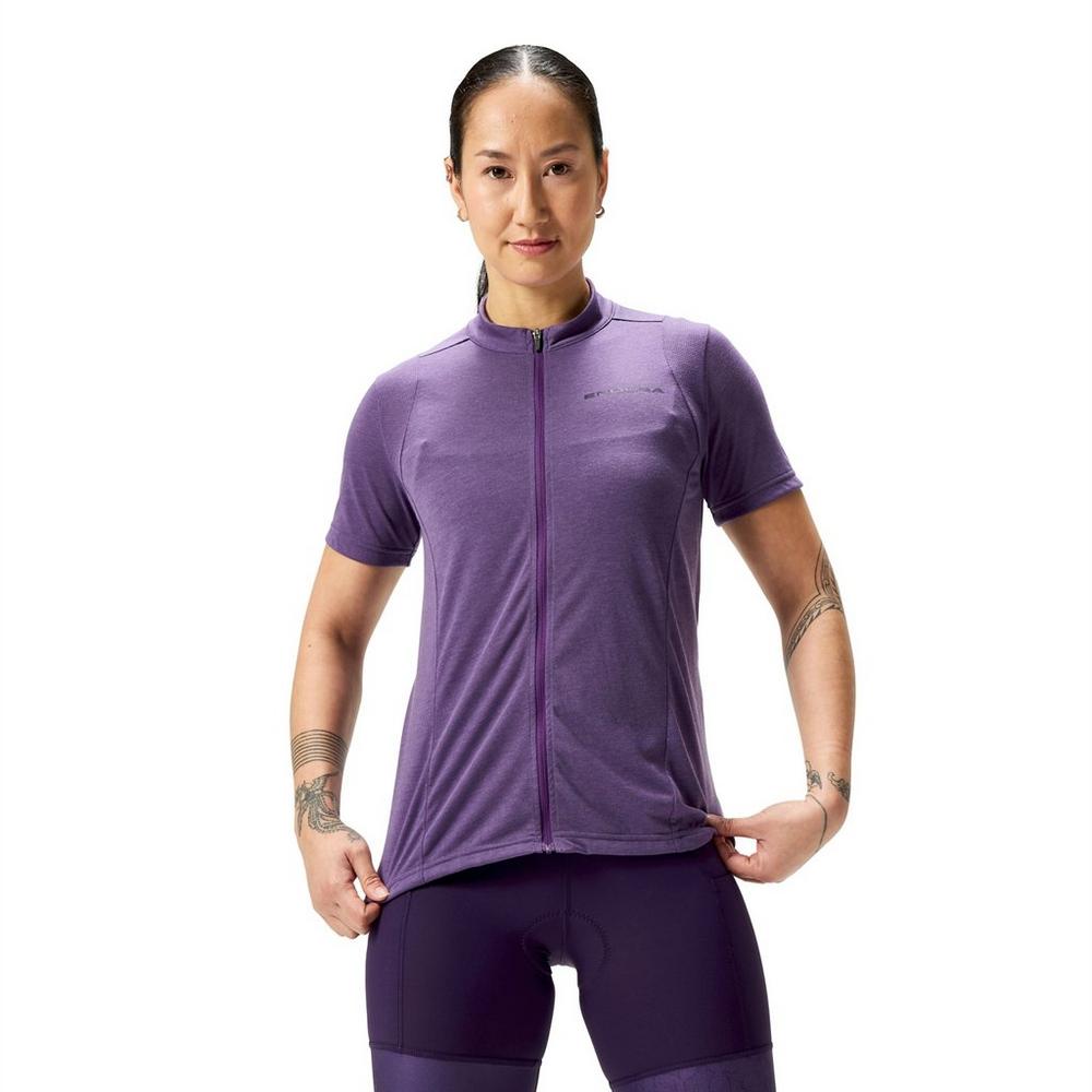 Endura Women's Loop Short-Sleeve Zipped Jersey - Purple