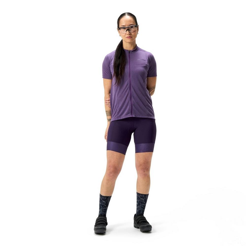 Endura Women's Loop Short-Sleeve Zipped Jersey - Purple