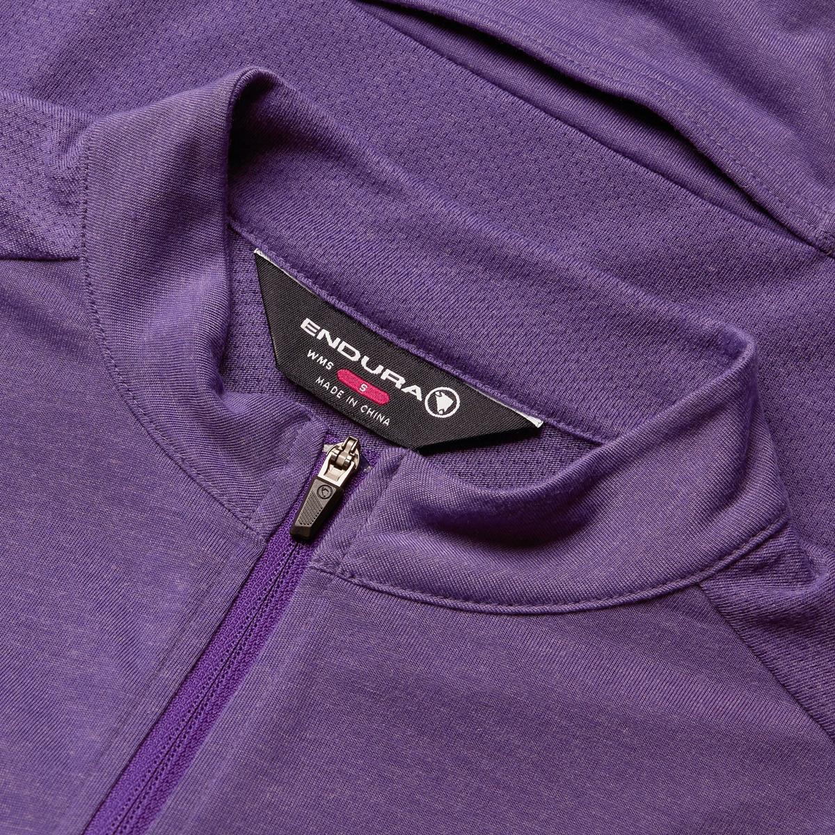 Endura Women's Loop Short-Sleeve Zipped Jersey - Purple