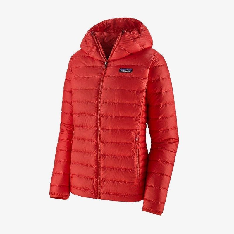 Patagonia Women s Down Sweater Hooded Jacket Orange