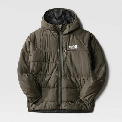 The North Face Kids Reversible Perrito Jacket - Taupe Green