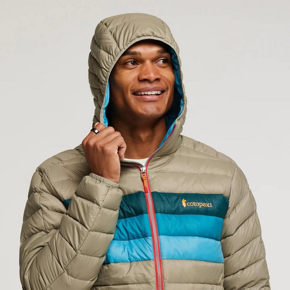 Mens down shop jacket without hood