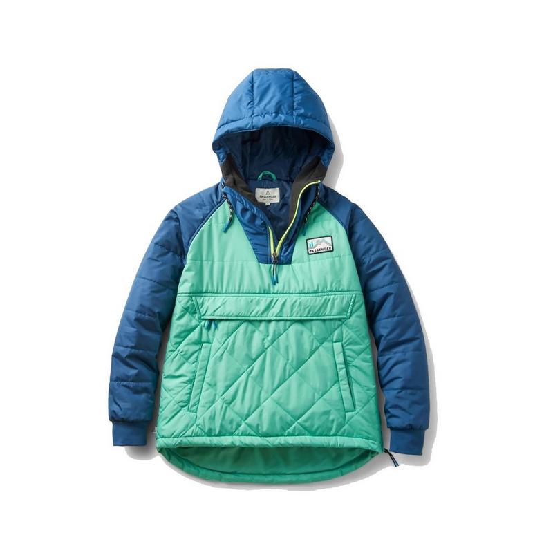 Women's Ocean Insulated 1/2 Zip Jacket - Green / Blue