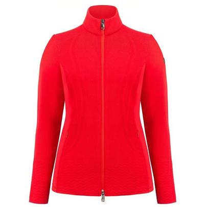 Poivre Blanc Women's Hybrid Knit Jacket - Scarlet Red