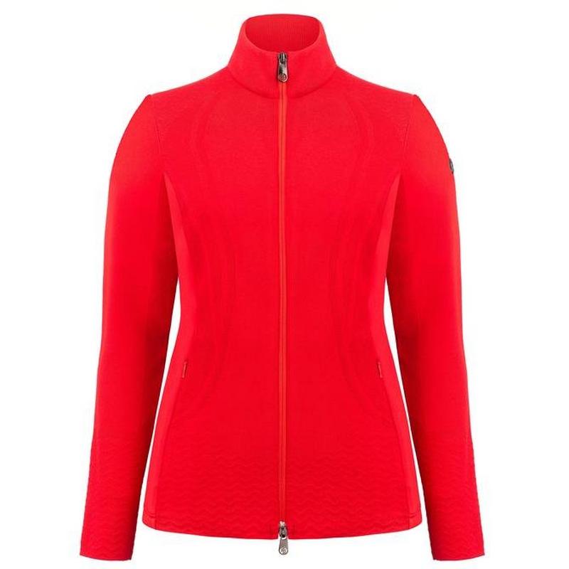 Women's Hybrid Knit Jacket - Scarlet Red