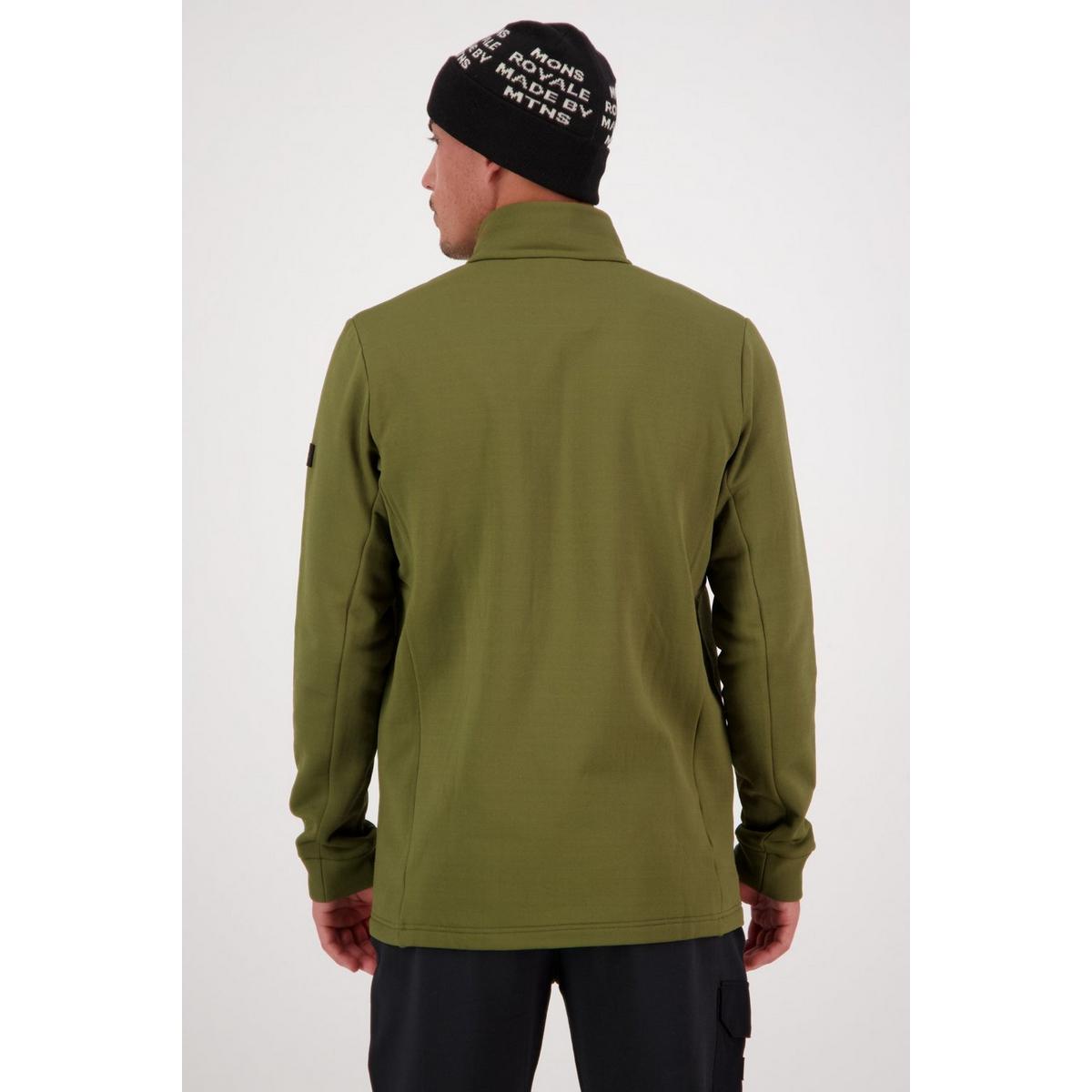 Mons Royale Men's Arcadia Merino Fleece Jacket -  Green