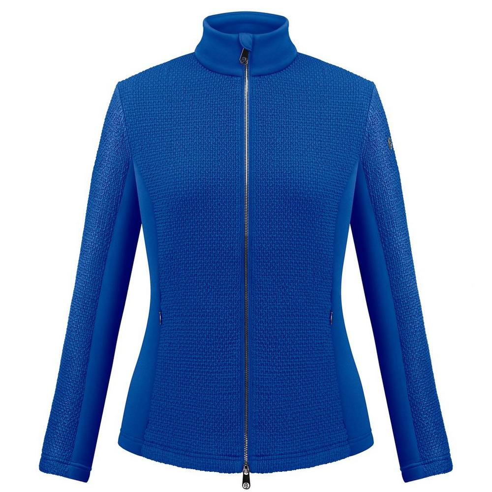 Poivre Blanc Women's Smocked Fleece Jacket - Infinity Blue