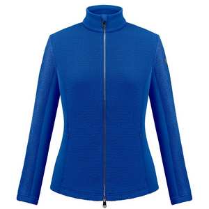 Women's Smocked Fleece Jacket - Infinity Blue