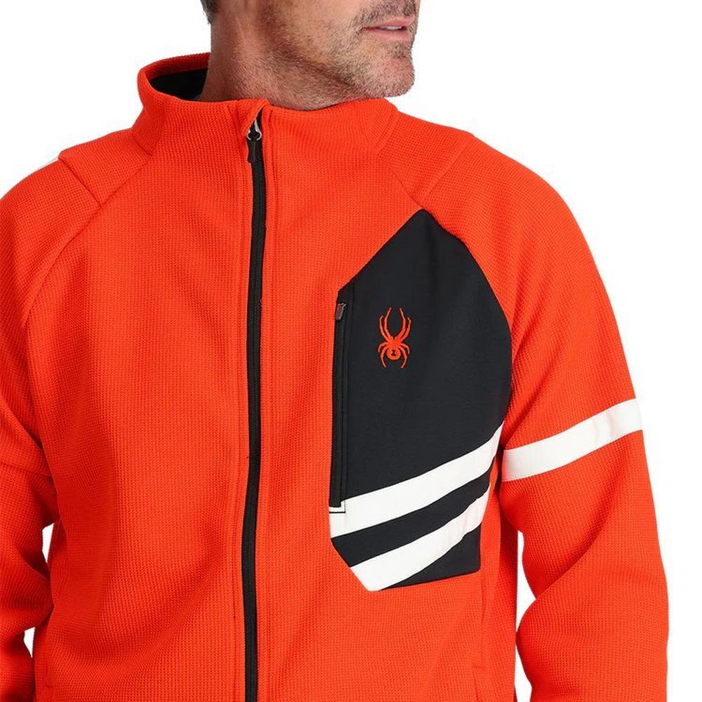 Spyder Men's Wengen Bandit Fleece Jacket - Twisted Orange