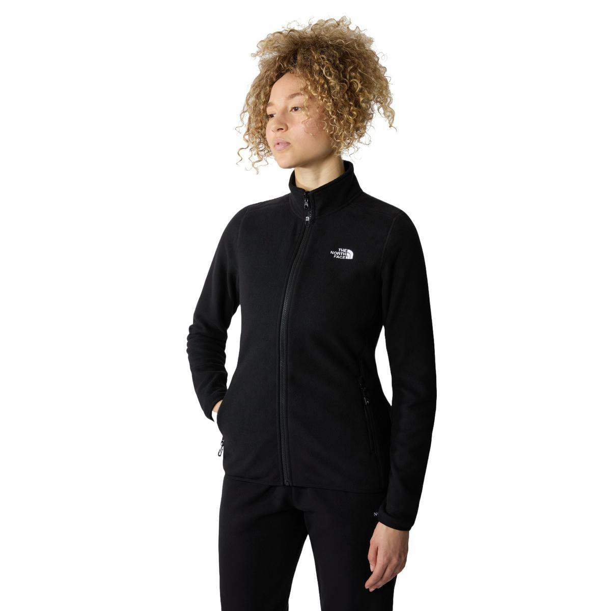 The North Face Women s 100 Glacier Full Zip Fleece Black Tiso