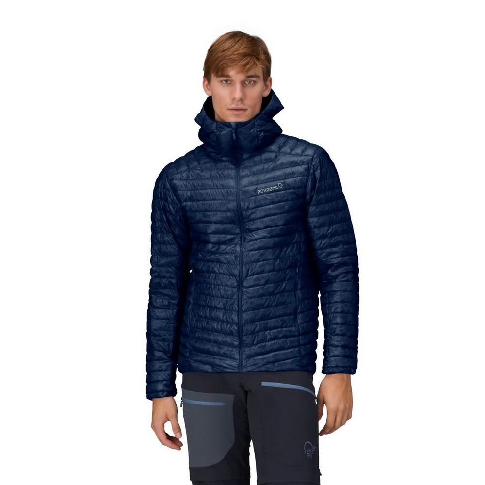 Norrona Men's Trollveggen SL Down800 Hooded Jacket - Navy