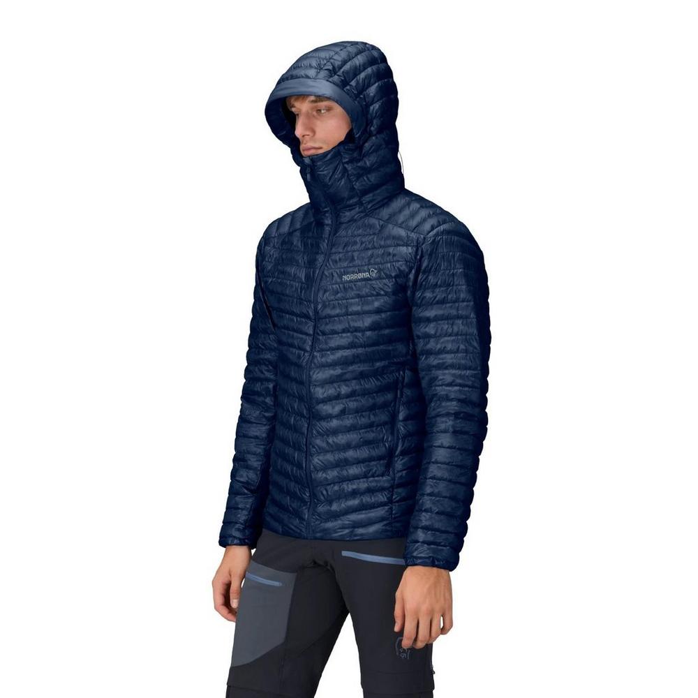 Norrona Men's Trollveggen SL Down800 Hooded Jacket - Navy