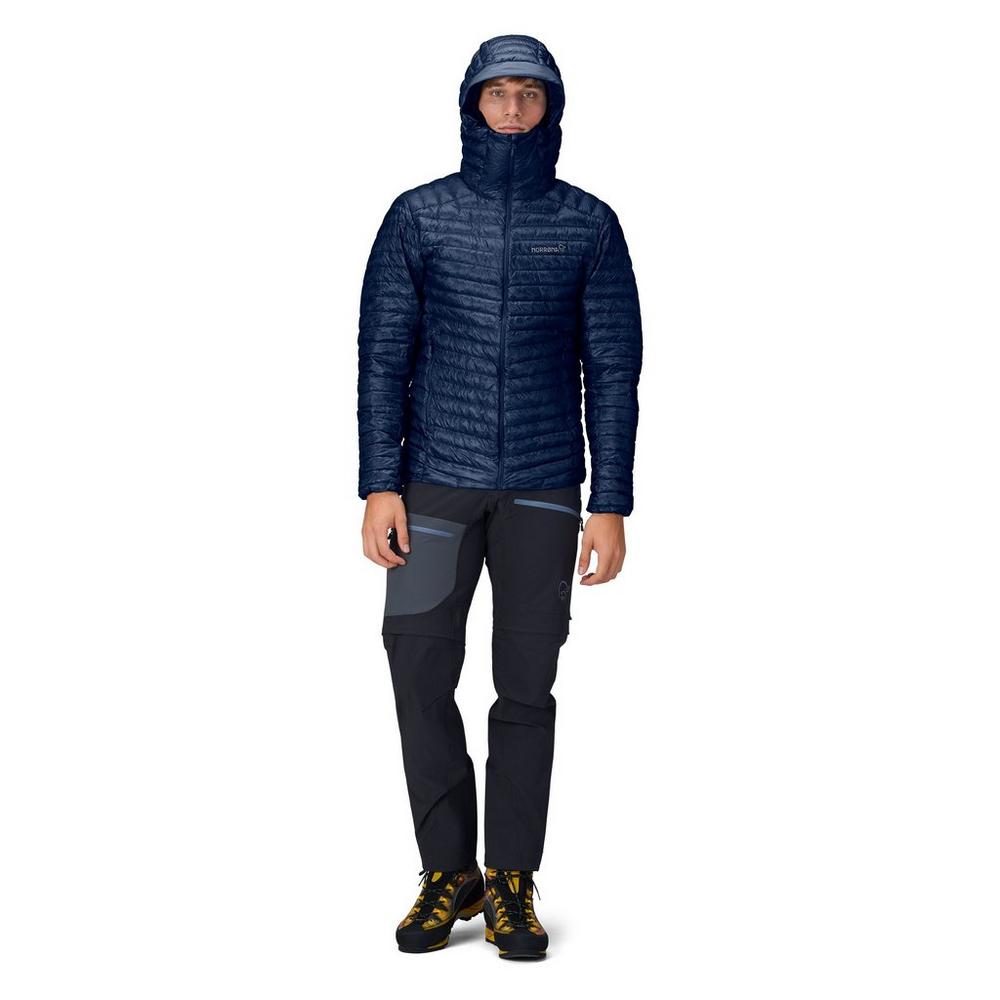 Norrona Men's Trollveggen SL Down800 Hooded Jacket - Navy