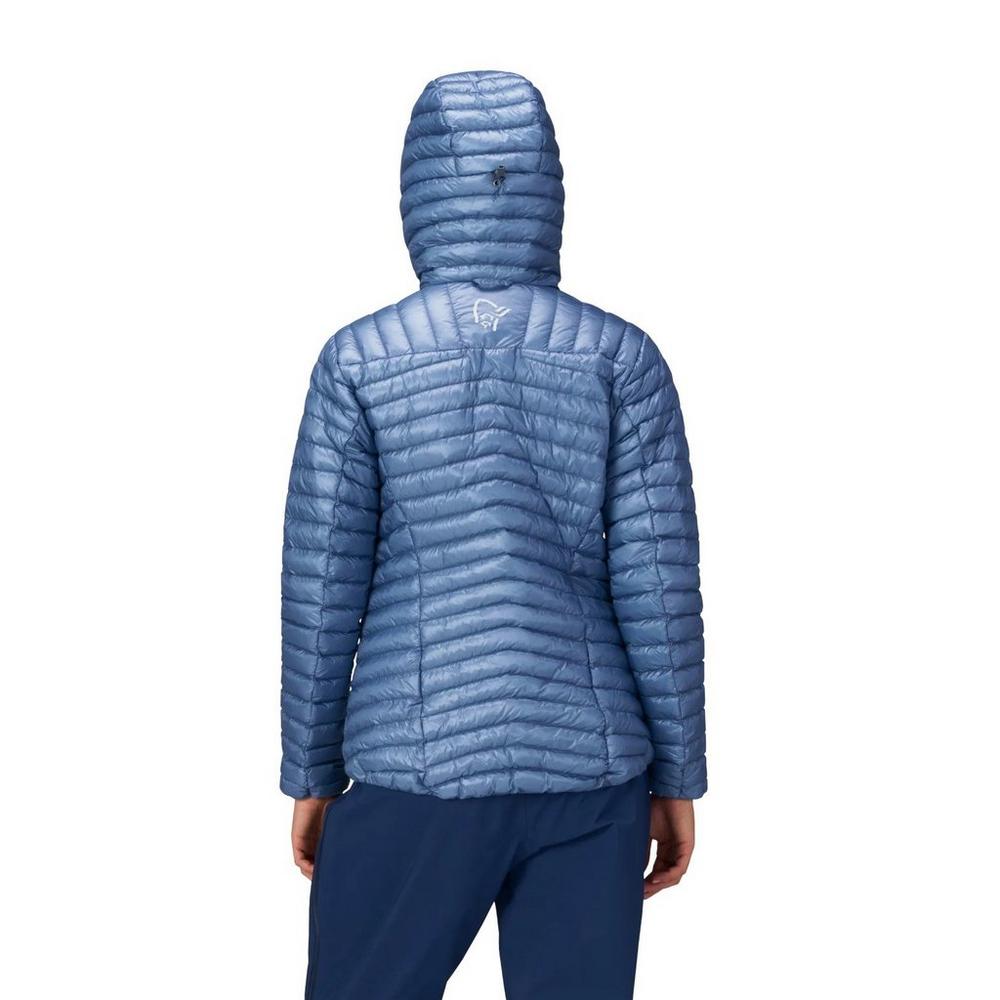 Norrona Women's Trollveggen SL Down800 Hooded Jacket - Blue