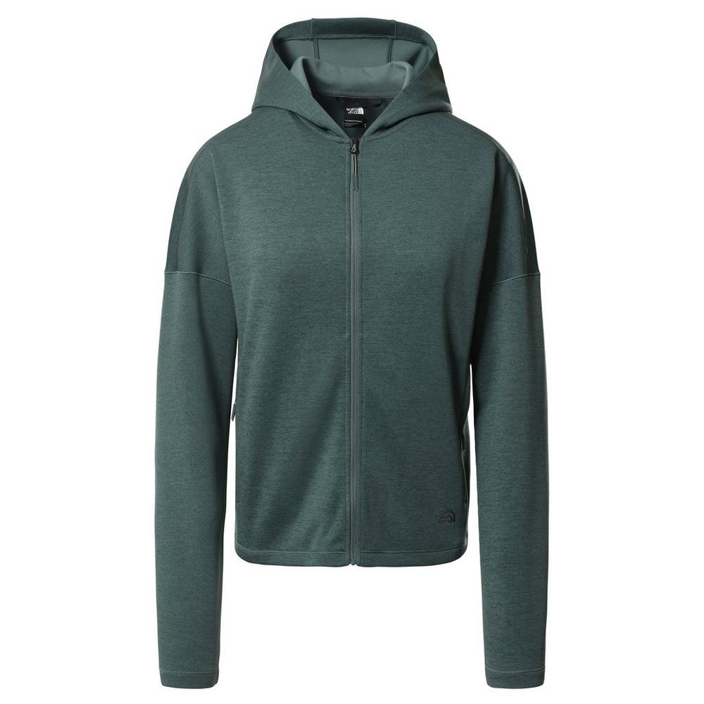 Green north face zip up deals hoodie