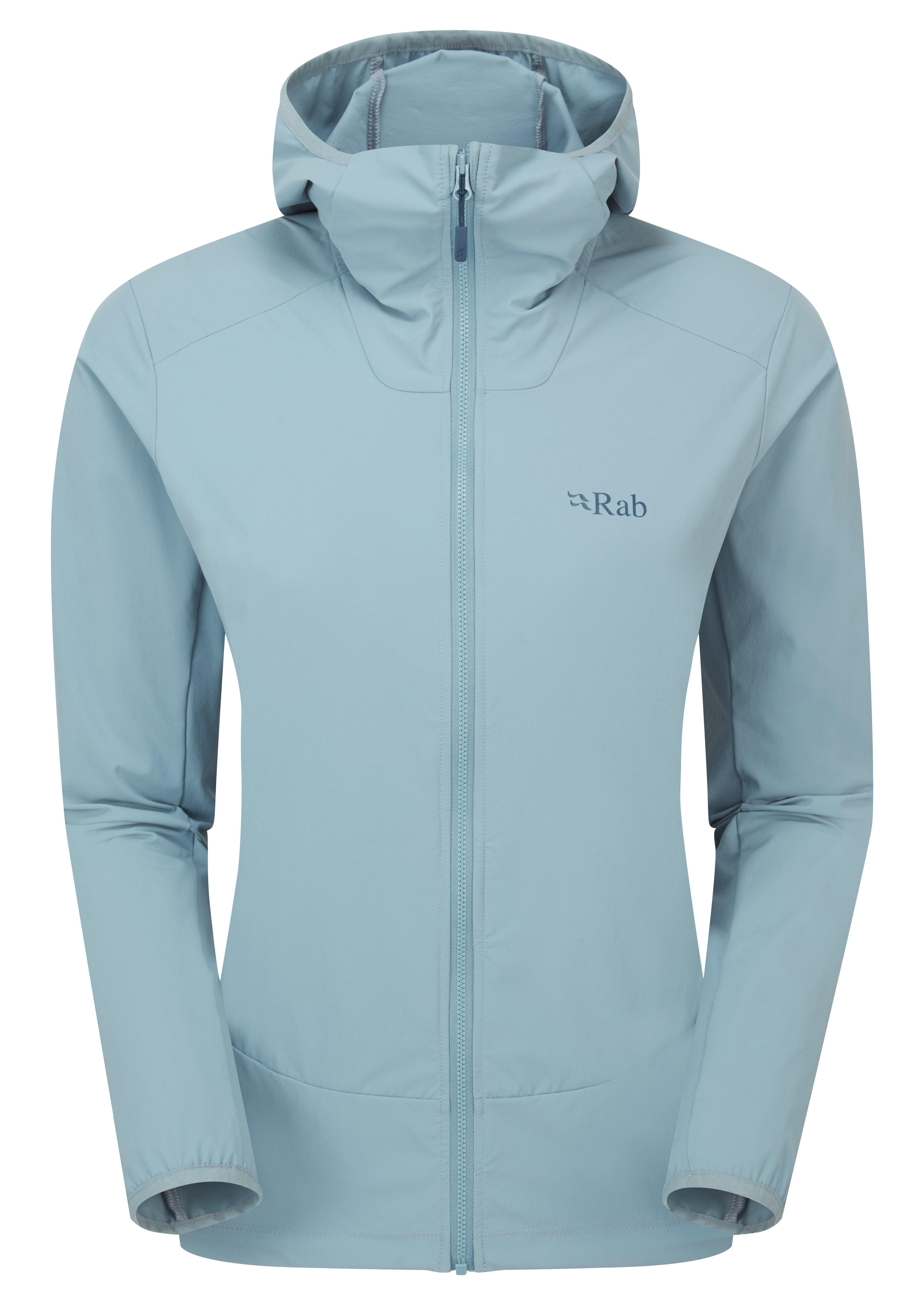 Rab Women's Borealis Hooded Jacket Light Blue Tiso