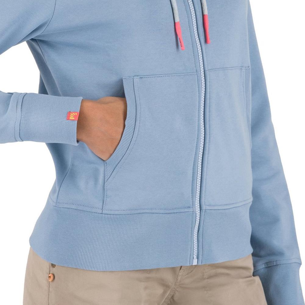 Karpos Women's Volpe Full Zip Hoodie - Blue