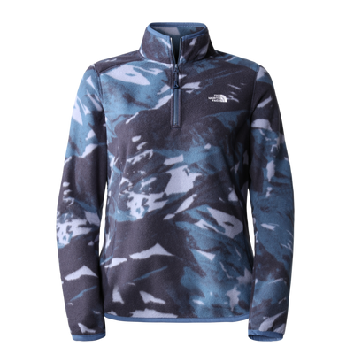 The North Face Women's 100 Glacier Quarter Zip Fleece - Shady Blue Mountain