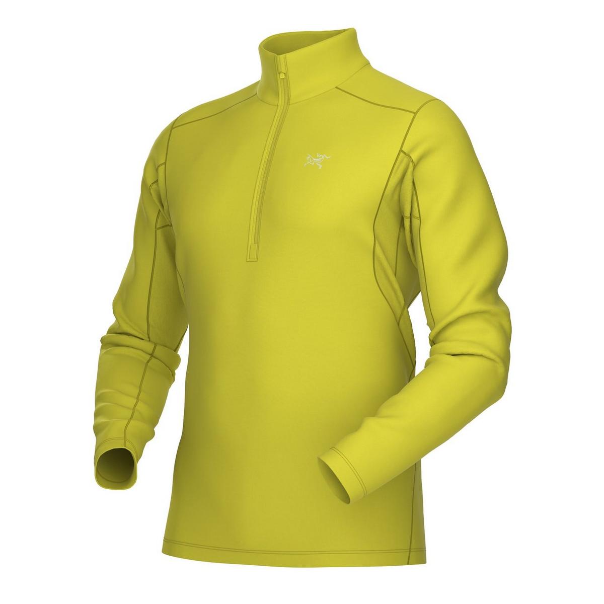 Arcteryx Mens Rho Hybrid 1/2 Zip Mid-Weight Base Layer -  Lampyre Yellow