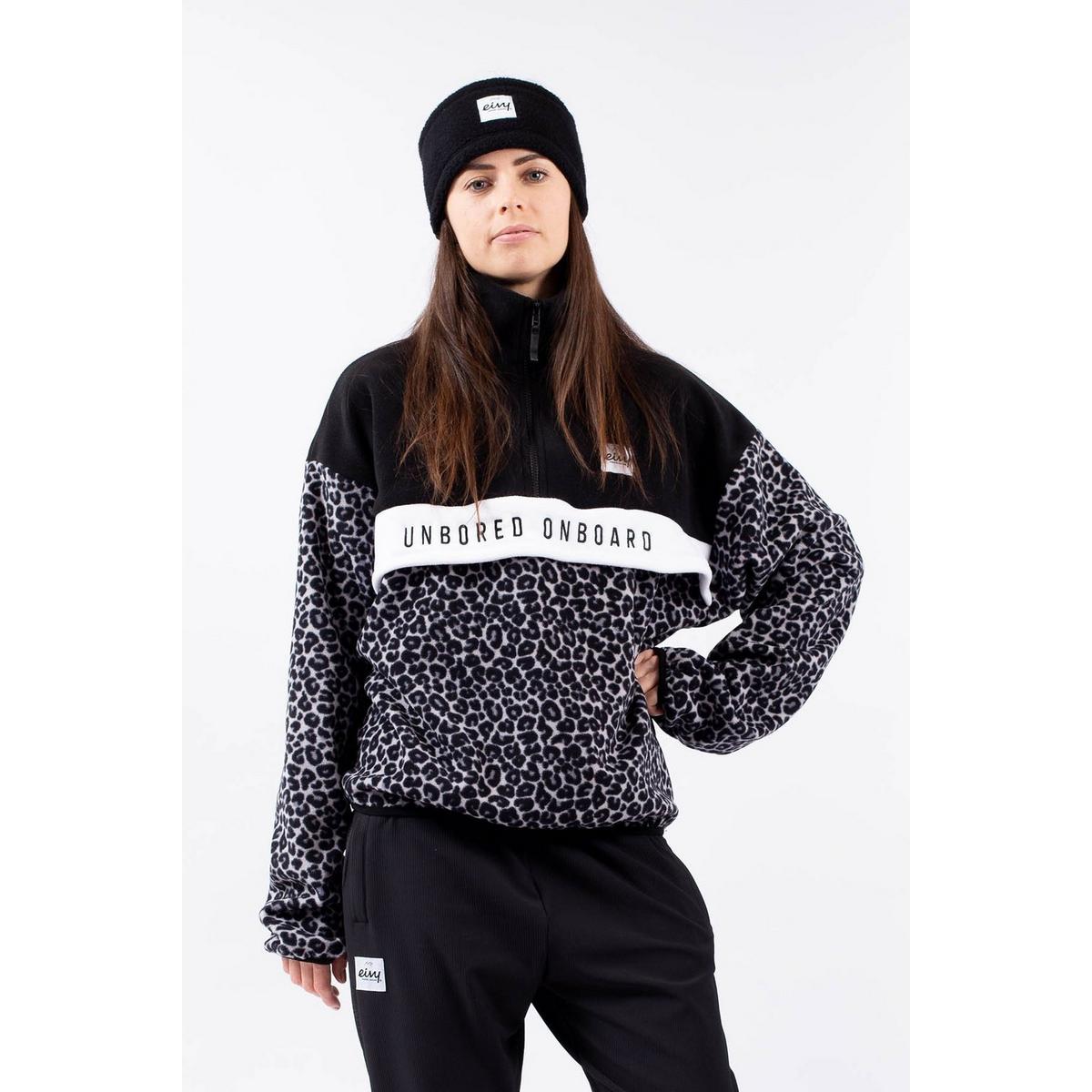 Eivy Women's Half Zip Ball Fleece Snow Leopard George Fisher