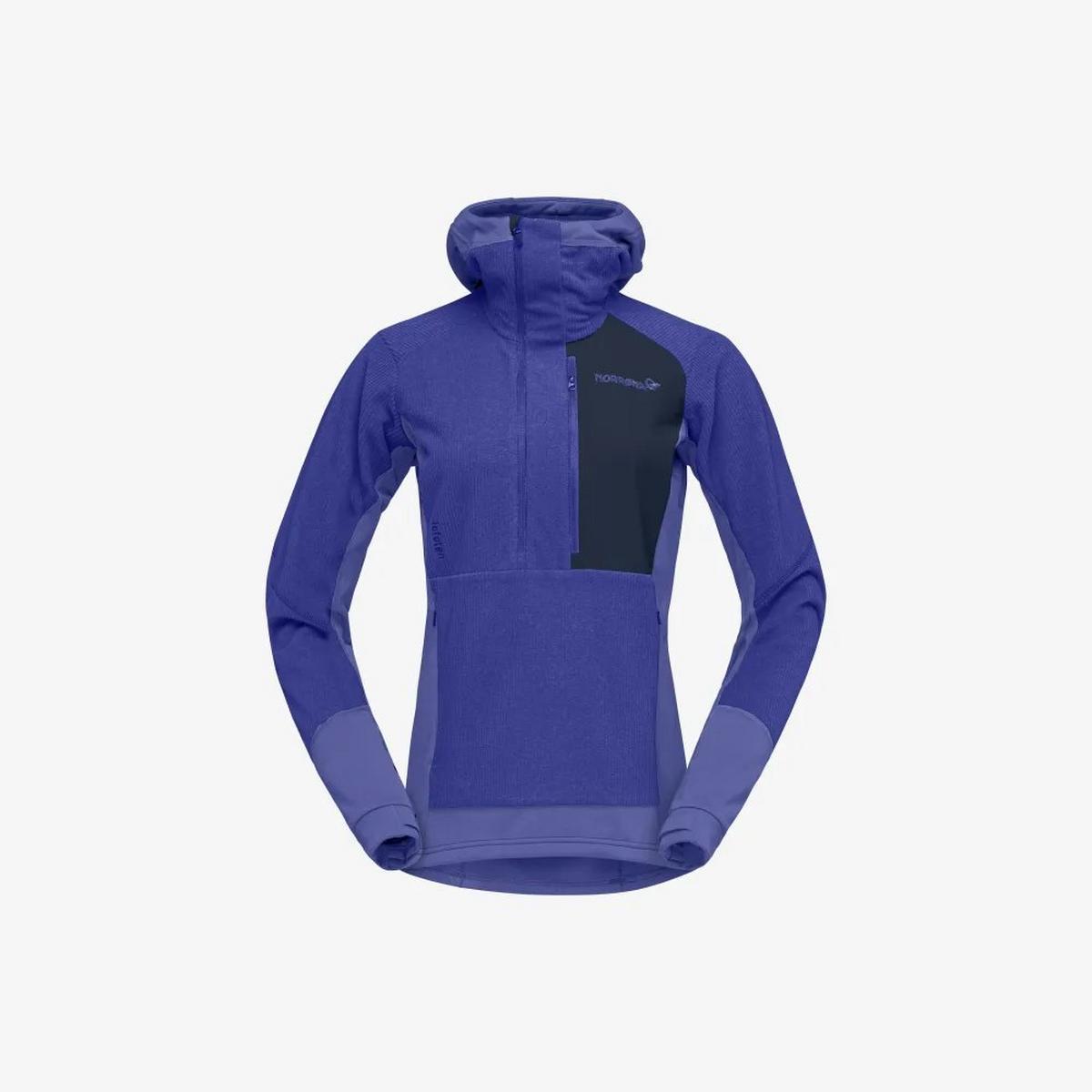 Norrona Womens Lofoten Thermal Pro Hood - Violet Storm/Royal Blue