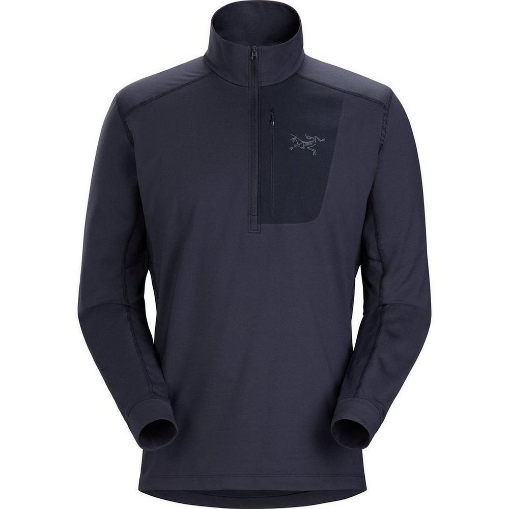 Arc'teryx Men's Rho Lightweight Zip Neck Base Layer - Black Sapphire