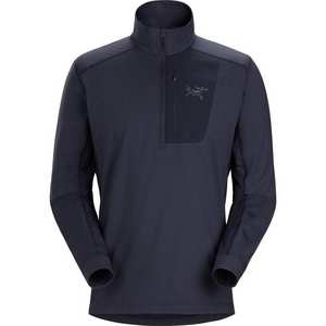 Men's Rho Lightweight Zip Neck Base Layer - Black Sapphire