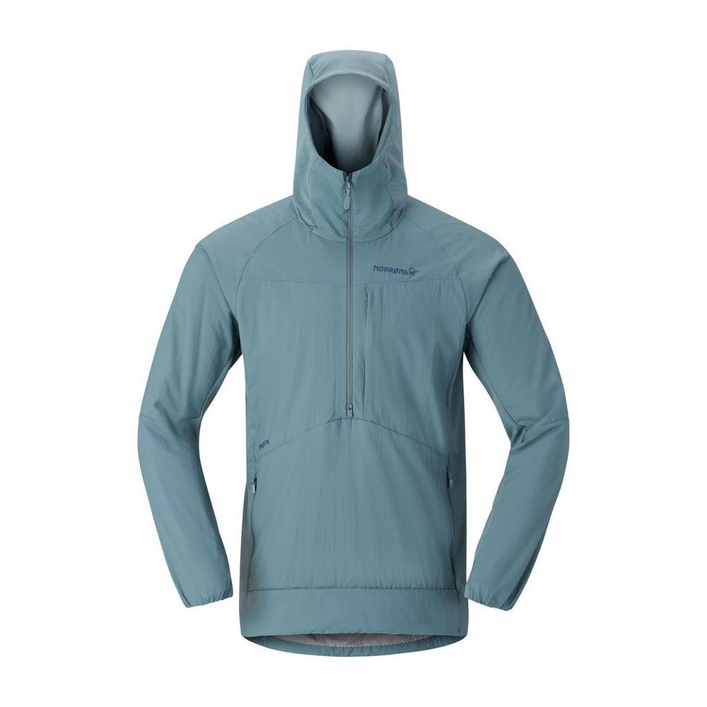 Norrona Men's MÃ¸re Octa Zip Hooded Fleece - Blue