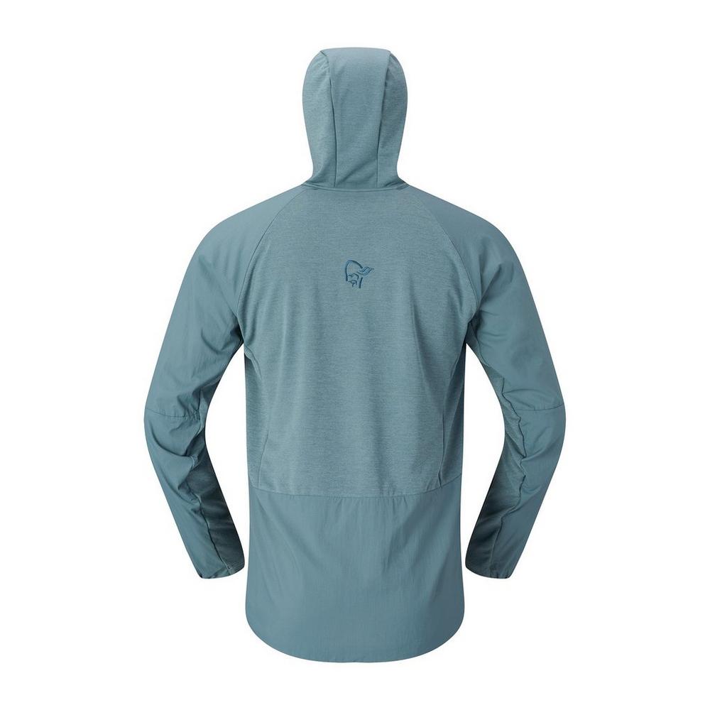 Norrona Men's MÃ¸re Octa Zip Hooded Fleece - Blue