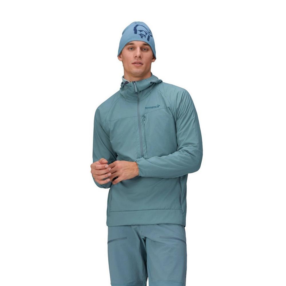 Norrona Men's MÃ¸re Octa Zip Hooded Fleece - Blue