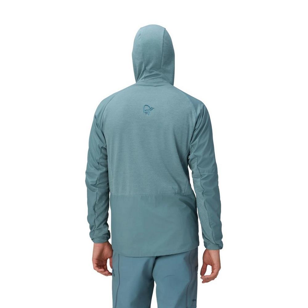 Norrona Men's MÃ¸re Octa Zip Hooded Fleece - Blue