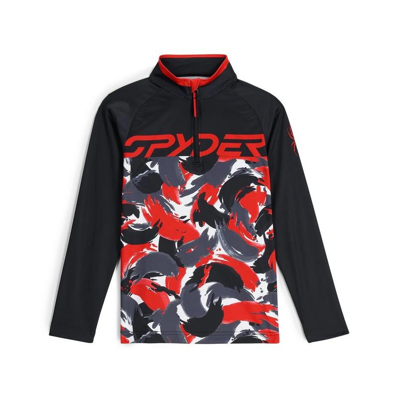 Kids' Camo 1/2 Zip Fleece - Red