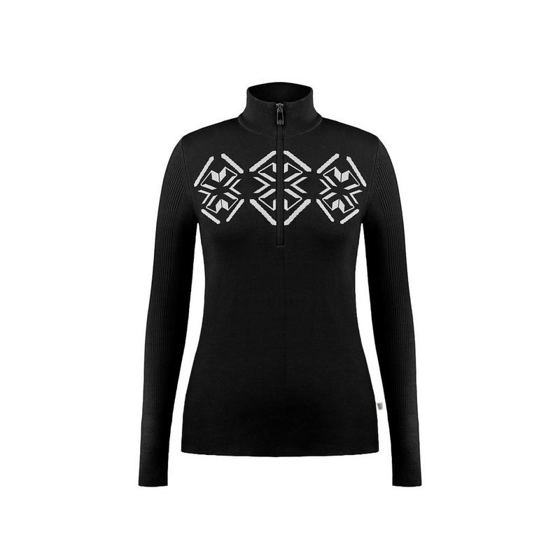 Women's Active Knit 1/4 Zip Sweater - Black
