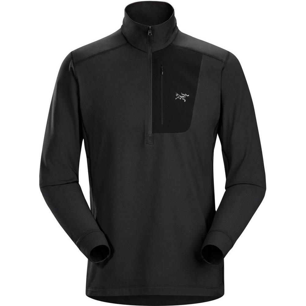 Arcteryx Men s Rho LT Zip Neck Black Sapphire