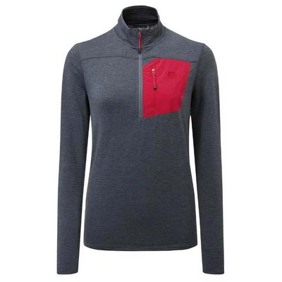 Mountain Equipment Women's Lumiko Zip T - Ombre Blue/Cap Red