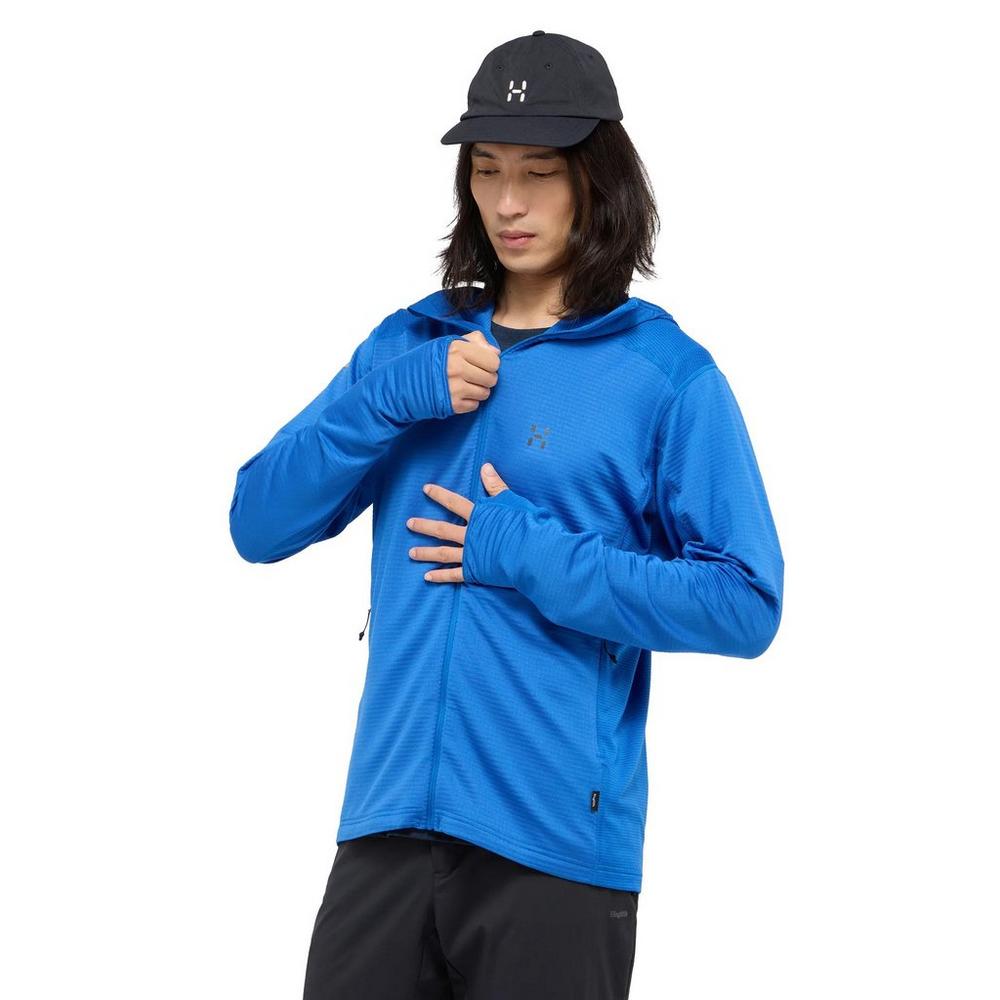 Haglofs Men's LIM Mid Multi II Hooded Fleece - Blue