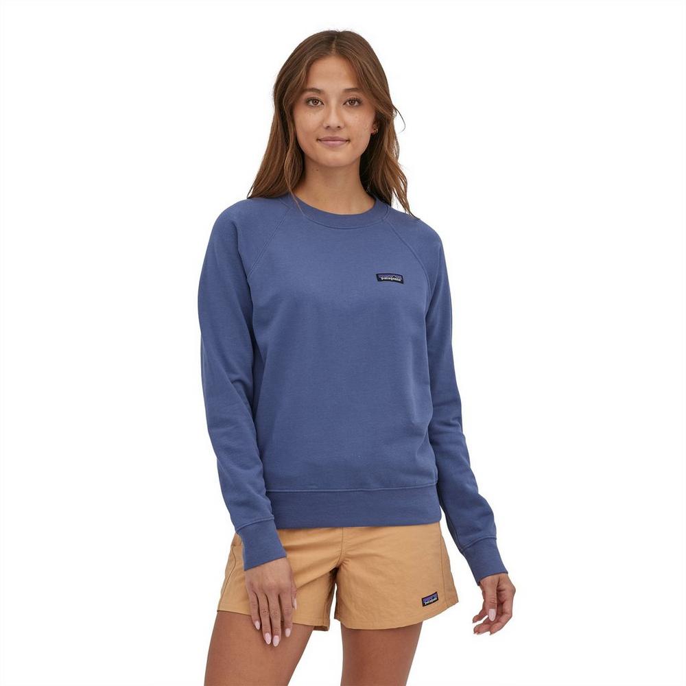 Patagonia Women s Pastel P6 Label Organic Crew Blue