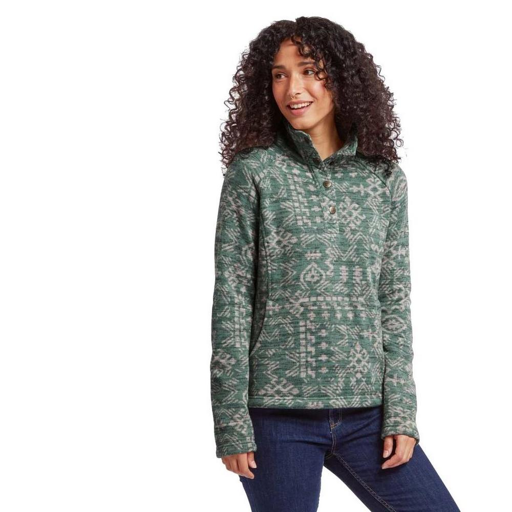 Sherpa Adventure Women's Bhutan Pullover - Dark Thyme Abstract