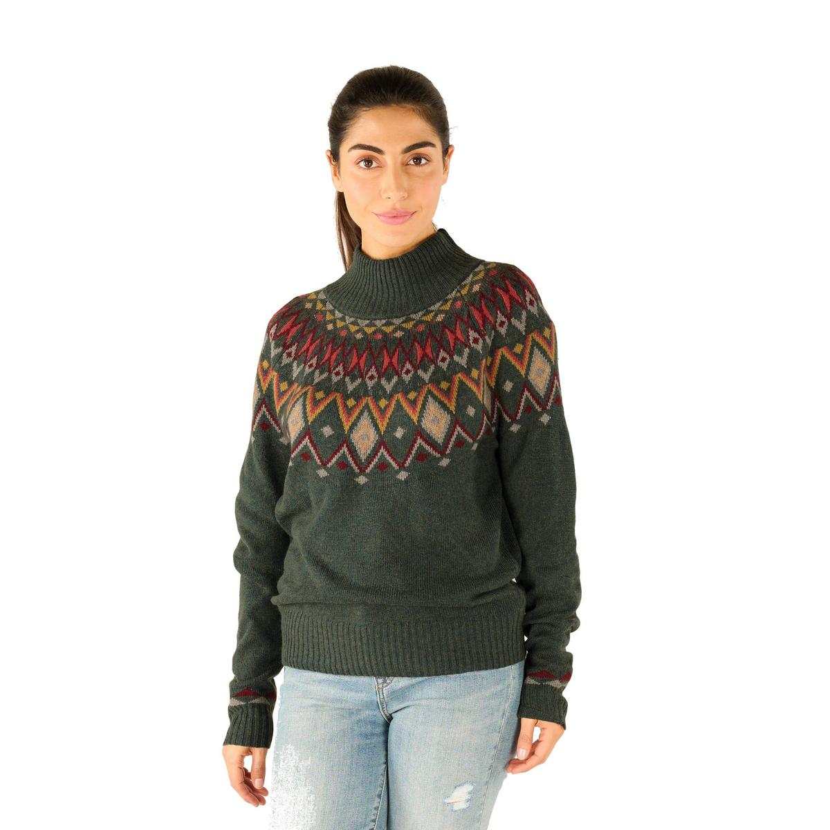 Sherpa Adventure Women's Indu Eco Mock Neck - Green