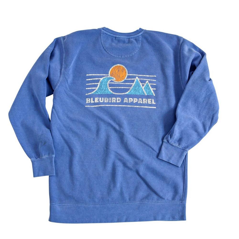 Bleubird Unisex Ocean Horizon Crew - Blue