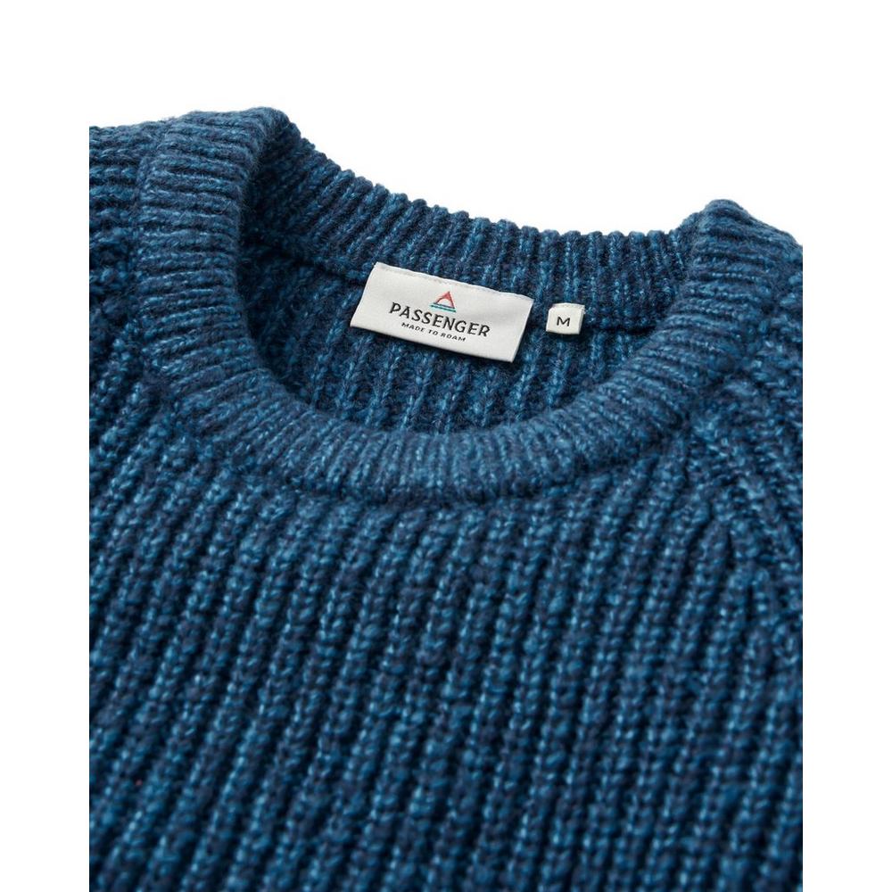 Passenger Men's Fog Recycled Knitted Jumper - Navy