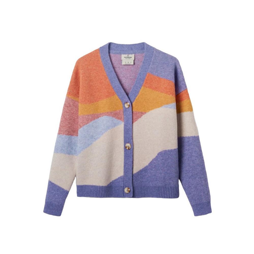 Passenger Women's Scenic Knitted Cardigan - Purple / Orange