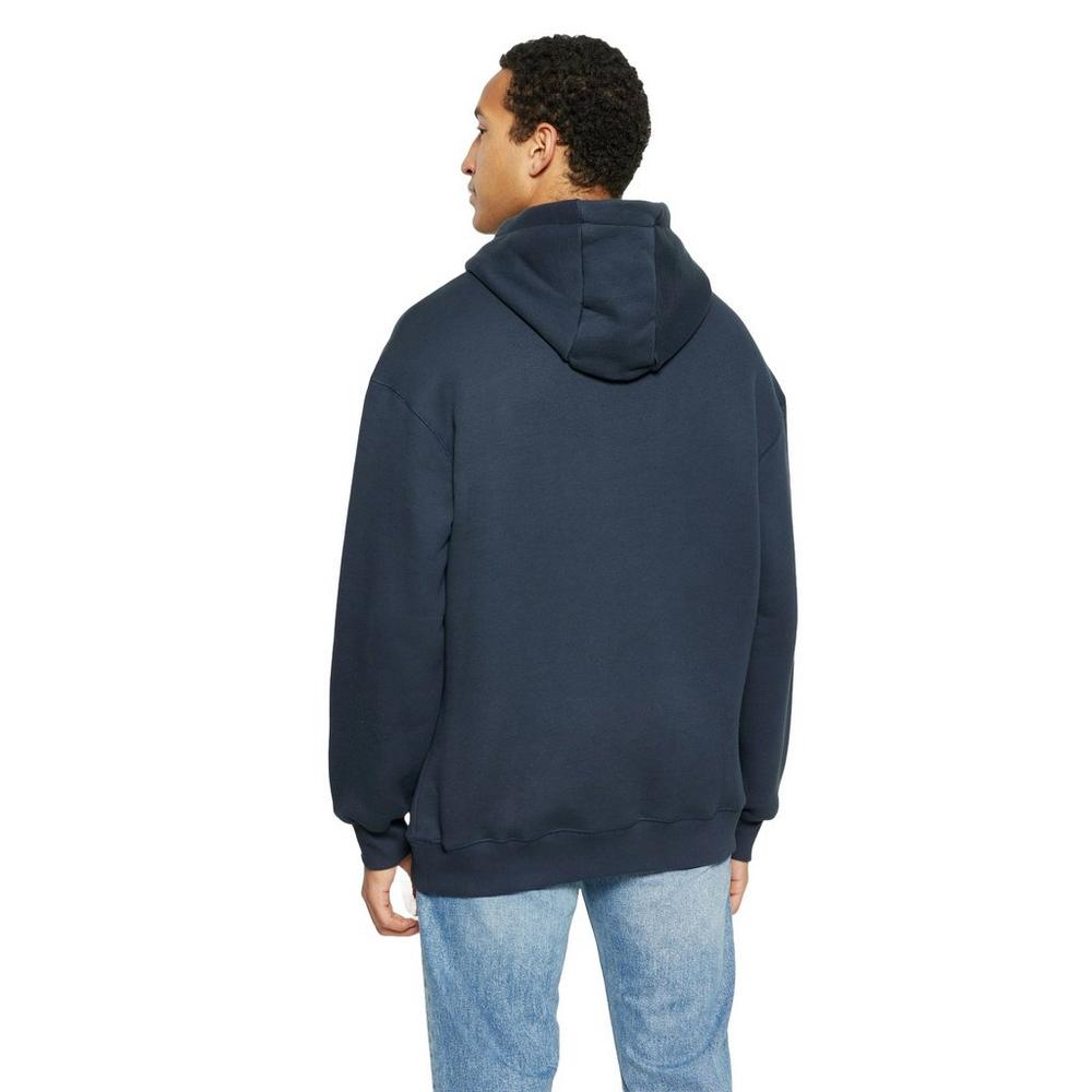 Knowledge Cotton Men's Diagonal Terry Hoody - Navy