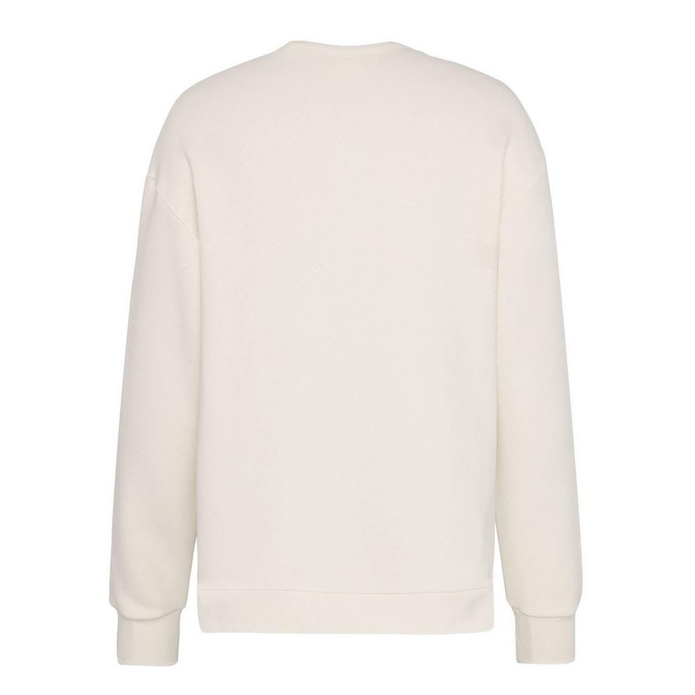 Knowledge Cotton Men's Diagonal Terry Sweatshirt - Cream
