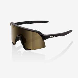 S3 Sunglasses - Soft Tact Black - Soft Gold Mirror Lens