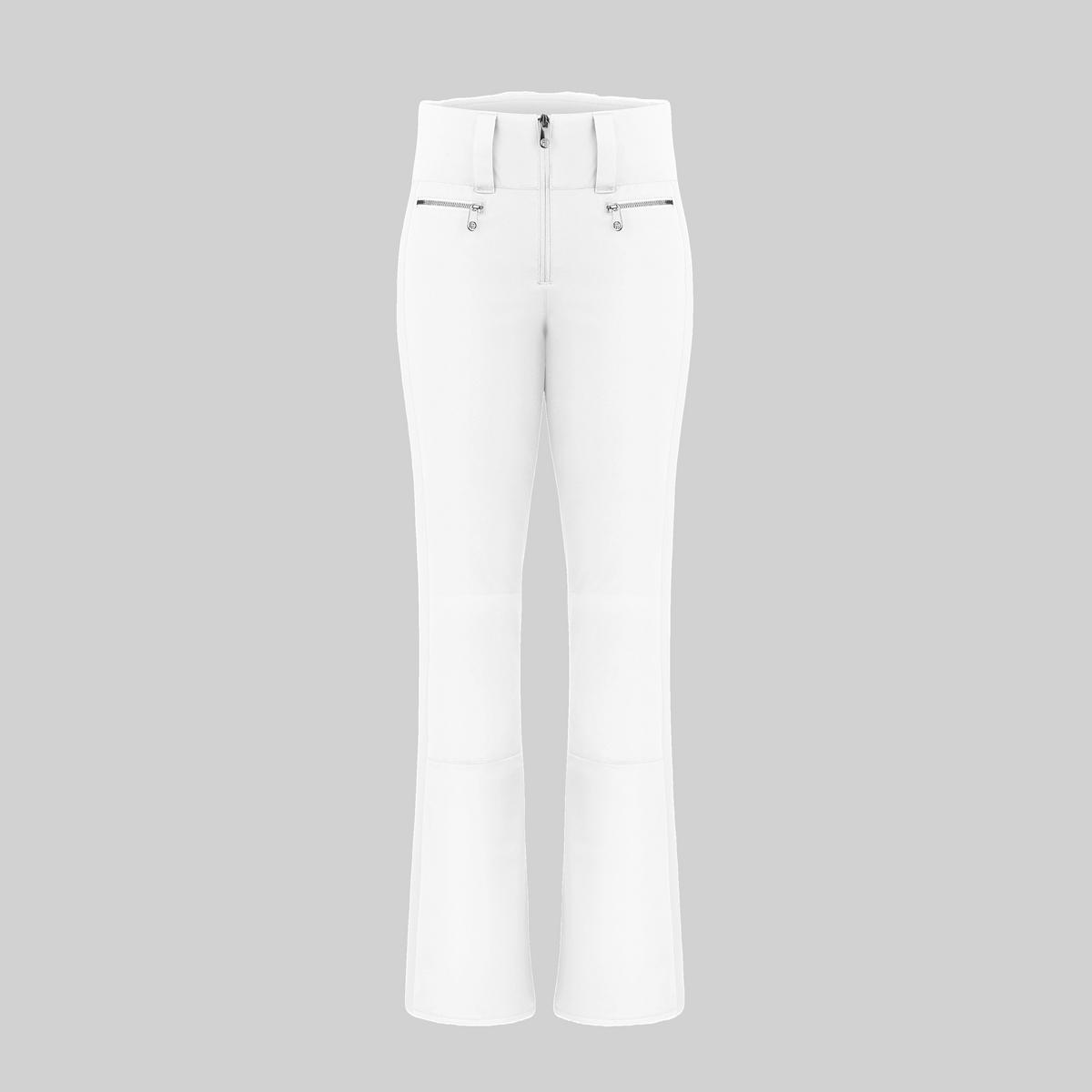 Poivre Blanc Women's Stretch Lux Ski Pants (Regular) - White