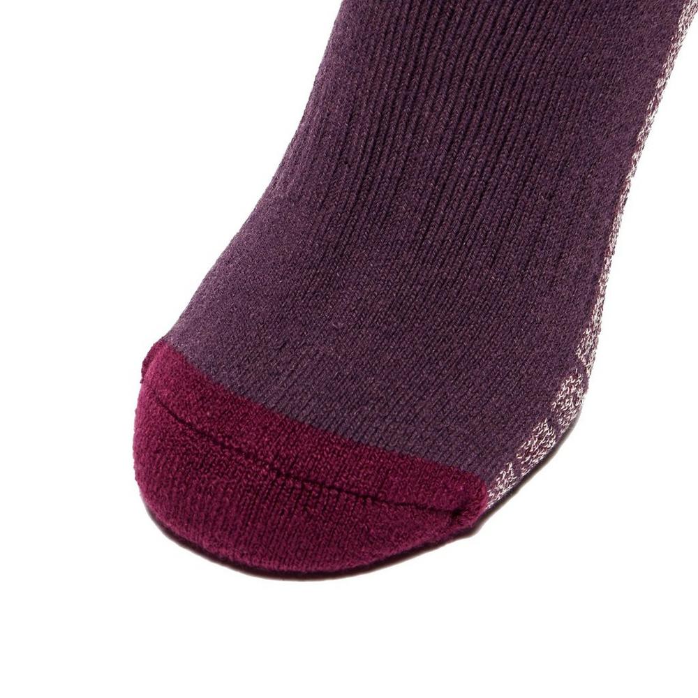 Peter Storm Women's Heavyweight Outdoor Socks 2-Pack - Purple