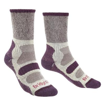 Bridgedale Women's Cotton Cool Hike Lightweight Socks - Purple